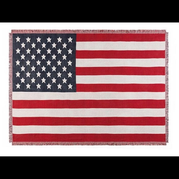 USA Flag Throw Blanket - Picture 2 of 7